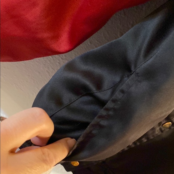 Disney Mulan Mushu Black & Red Satin Bomber Jacket Size Medium X - Picture 9 of 12